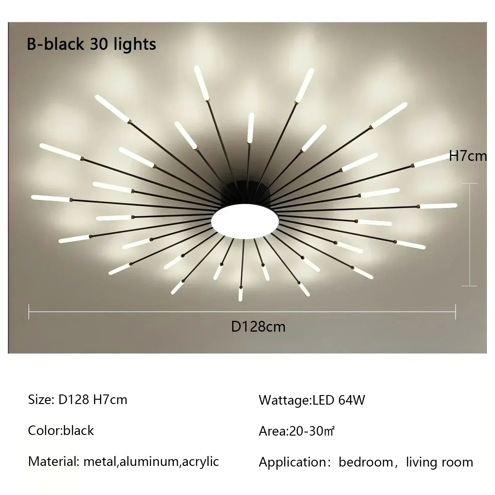 Modern Firework LED Chandelier for Home Decor