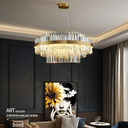 Luxury LED Crystal Chandelier for Living &amp; Dining Rooms