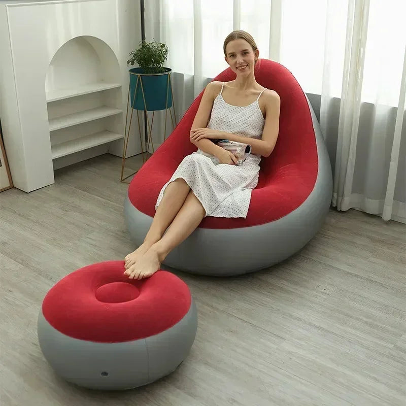 Lazy Couch Inflatable Foldable Recliner Sofa Bed