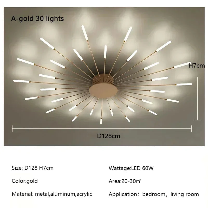 Modern Firework LED Chandelier for Home Decor