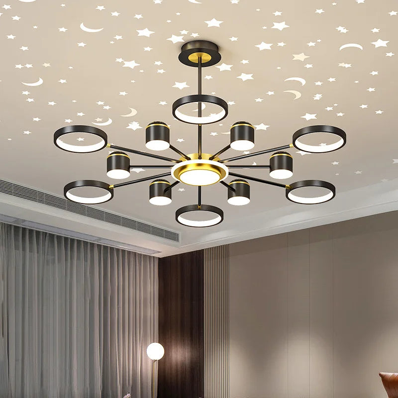 2025 Modern Starry Chandelier Light Fixture with Dimming