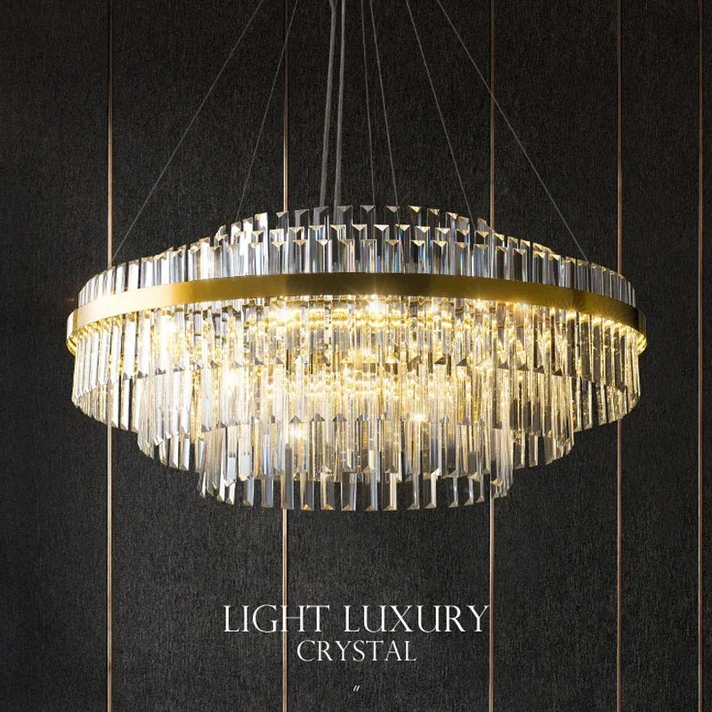 Luxury LED Crystal Chandelier for Living &amp; Dining Rooms