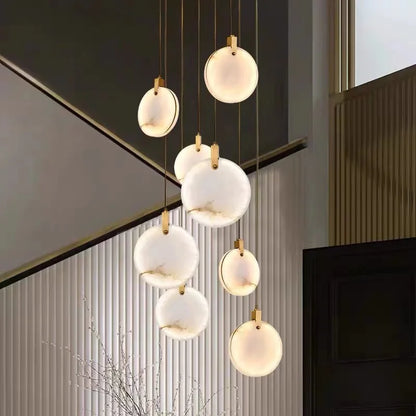 Modern LED Imitation Marble Ceiling Pendant Lamp