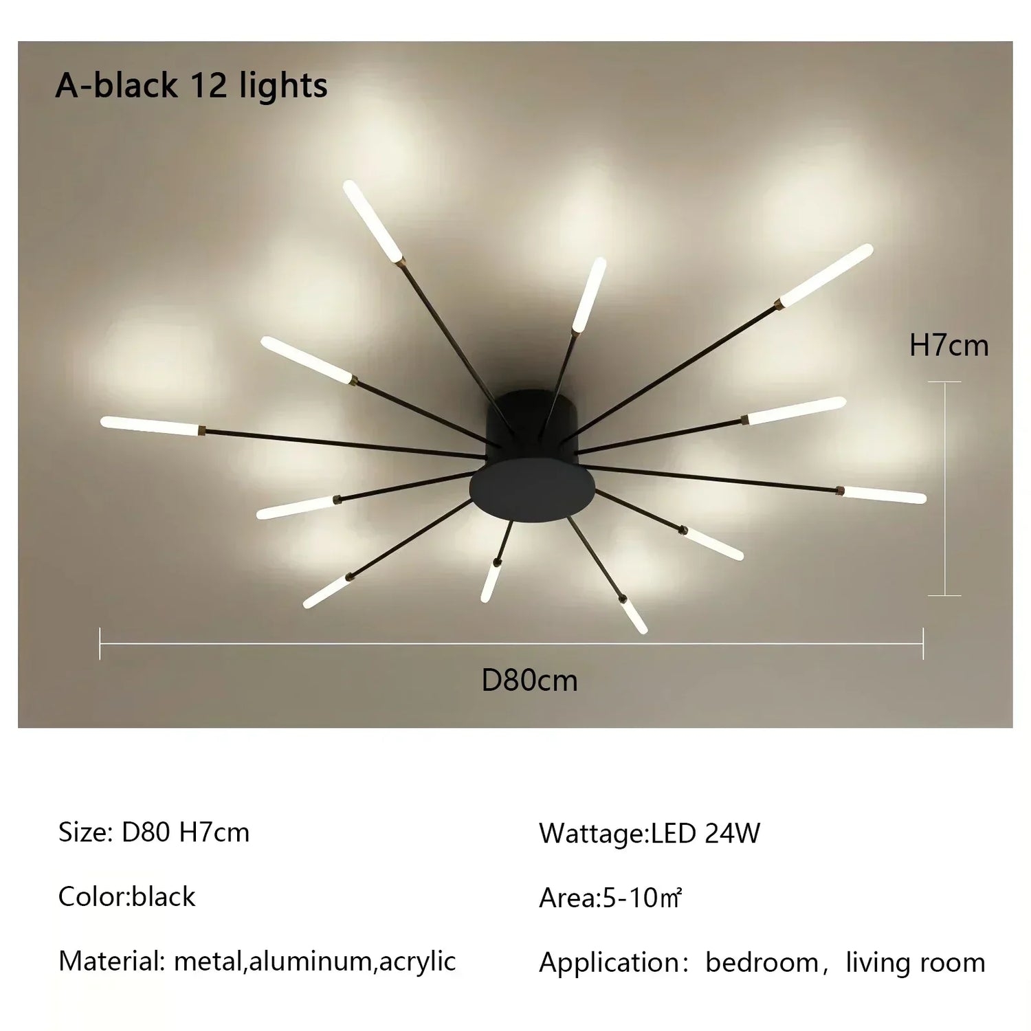 Modern Firework LED Chandelier for Home Decor