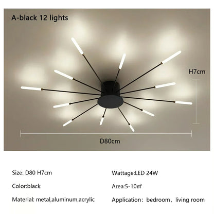 Modern Firework LED Chandelier for Home Decor